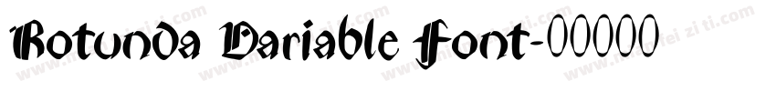 Rotunda Variable Font字体转换